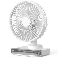 Настільний вентилятор DF11-B with clock 7200 mAh - White