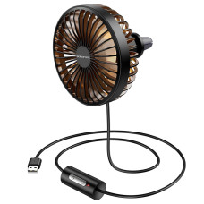 Вентилятор автомобільний Borofone DBF11 three speed (USB-A) - Black