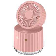 Настільний вентилятор Rapid Cooling 3in1 з водяним охолодженням і підсвічуванням 1200 mAh - Pink