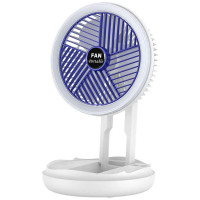 Настільний складний вентилятор Folding Fan 2in1 with Night Light - White