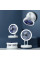 Настільний складний вентилятор Folding Fan 2in1 with Night Light - White - фото