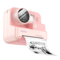 Детская фотокамера с моментальной печатью Hoco DV200 Dual lens - Pink