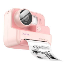 Дитяча фотокамера з моментальним друком Hoco DV200 Dual lens - Pink
