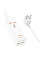 Удлинитель Hoco AC10A Talent PD65W+QC3.0 (2USB-A/2C/1xSocket) (1.5m) - White - фото