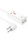 Удлинитель Hoco AC10A Talent PD65W+QC3.0 (2USB-A/2C/1xSocket) (1.5m) - White - фото