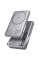 Портативний ЗП Power Bank Hoco Q36 Sunlight magnetic suction+holder PD20W з БЗП 5000 mAh - Metal grey - фото