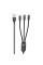 Дата кабель Hoco U104 Ultra 3in1 USB to Lightning/Type-C/MicroUSB 66W (1.2m) - Чорний - фото