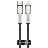 Дата кабель Baseus Cafule Metal Type-C to Lightning PD20W (2m) (CATLJK-B) - Черный
