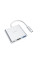 Перехідник HUB Hoco HB14 Type-C to USB3.0+HDMI+PD - Сталевий - фото