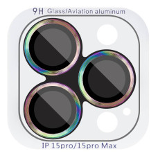Захисне скло Metal Classic на камеру (у упак.) для Apple iPhone 17 (6.3) - Бузковий / Rainbow