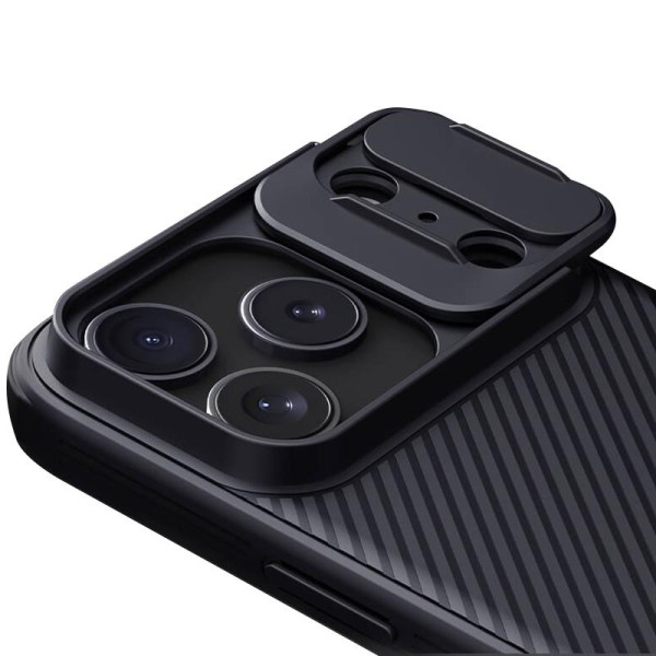 Карбонова накладка Nillkin CamShield Pro для Apple iPhone 17 Pro (6.3) - Black | inMobi Карбонова накладка Nillkin CamShield Pro для Apple iPhone 17 Pro (6.3) - Black - фото