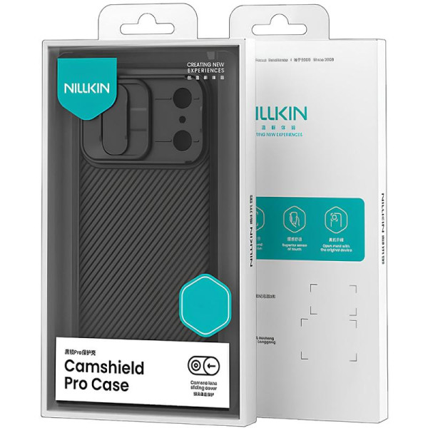 Карбонова накладка Nillkin CamShield Pro для Apple iPhone 17 Pro (6.3) - Black | inMobi Карбонова накладка Nillkin CamShield Pro для Apple iPhone 17 Pro (6.3) - Black - фото