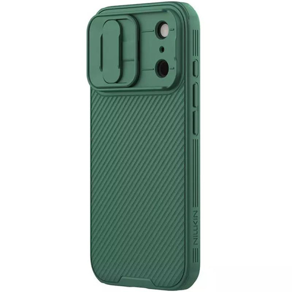 Карбонова накладка Nillkin CamShield Pro для Apple iPhone 17 Pro (6.3) - Deep Green | inMobi Карбонова накладка Nillkin CamShield Pro для Apple iPhone 17 Pro (6.3) - Deep Green - фото