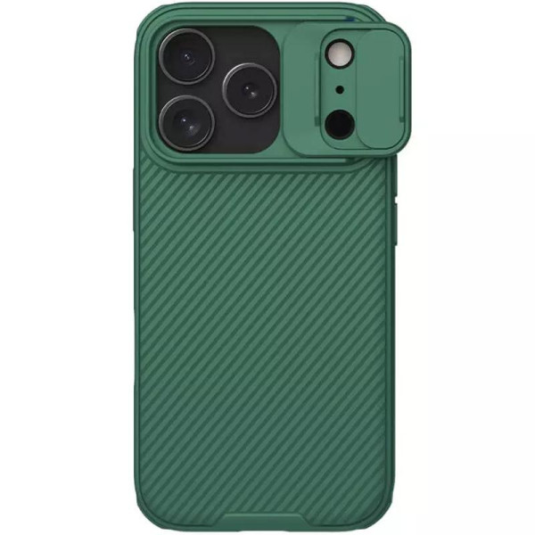 Карбонова накладка Nillkin CamShield Pro для Apple iPhone 17 Pro (6.3) - Deep Green | inMobi Карбонова накладка Nillkin CamShield Pro для Apple iPhone 17 Pro (6.3) - Deep Green - фото