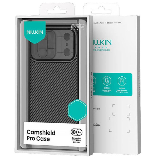 Карбонова накладка Nillkin CamShield Pro для Apple iPhone 17 Pro (6.3) - Transparent black | inMobi Карбонова накладка Nillkin CamShield Pro для Apple iPhone 17 Pro (6.3) - Transparent black - фото
