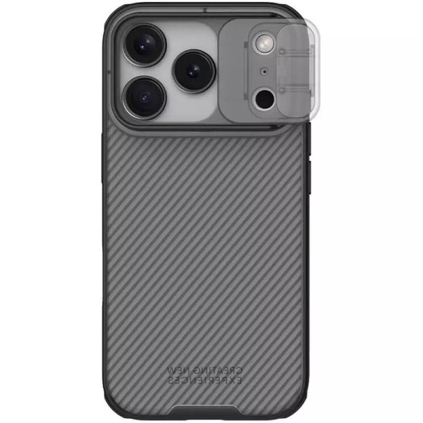 Карбонова накладка Nillkin CamShield Pro для Apple iPhone 17 Pro (6.3) - Transparent black | inMobi Карбонова накладка Nillkin CamShield Pro для Apple iPhone 17 Pro (6.3) - Transparent black - фото