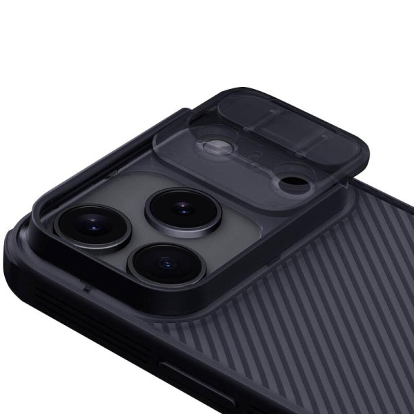 Карбонова накладка Nillkin CamShield Pro для Apple iPhone 17 Pro (6.3) - Transparent black | inMobi Карбонова накладка Nillkin CamShield Pro для Apple iPhone 17 Pro (6.3) - Transparent black - фото
