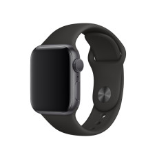 Силиконовый ремешок для Apple Watch 42(ser.1-3)/44/45/46/49mm - Черный / Black