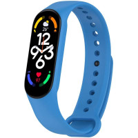 Силіконовий ремінець для Xiaomi Mi Band 7/6/5 - Синій / Shiny blue