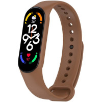 Силиконовый ремешок для Xiaomi Mi Band 7/6/5 - Коричневый / Brown