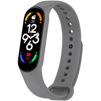 Силиконовый ремешок для Xiaomi Mi Band 7/6/5 - Серый / Gray