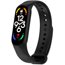 Силіконовий ремінець для Xiaomi Mi Band 7/6/5 - Чорний / Black