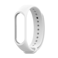 Силиконовый ремешок для Xiaomi Mi Band 3/4 - Белый