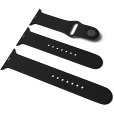 Силіконовий ремінець для Apple Watch Sport Band 38/40/41/42mm(ser.10) (S/M & M/L) 3pcs - Чорний / Black