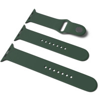 Силиконовый ремешок для Apple Watch Sport Band 38/40/41/42mm(ser.10) (S/M & M/L) 3pcs - Зеленый / Army green