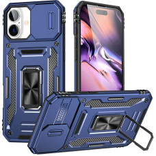 Ударостійкий чохол Camshield Army Ring для Apple iPhone 16 (6.1) - Синій / Navy