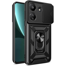 Ударопрочный чехол Camshield Serge Ring для Xiaomi Redmi 13C / Poco C65 - Черный