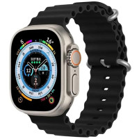 Ремешок Ocean Band для Apple Watch 38/40/41/42mm(ser.10) - Черный / Black