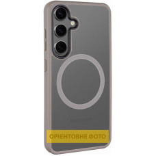TPU+PC чохол Metal Buttons with MagSafe Colorful для Samsung Galaxy S25 Edge - Сірий / Grey