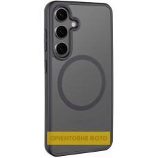 TPU+PC чохол Metal Buttons with MagSafe Colorful для Samsung Galaxy S25 Edge - Чорний / Black