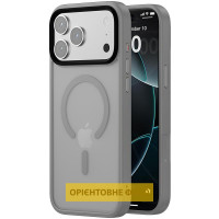 TPU+PC чохол Metal Buttons with MagSafe Colorful для Apple iPhone 17 (6.3) - Сірий / Grey