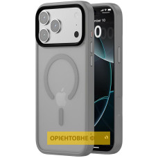 TPU+PC чохол Metal Buttons with MagSafe Colorful для Apple iPhone 17 (6.3) - Сірий / Grey