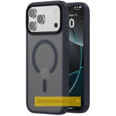 TPU+PC чехол Metal Buttons with MagSafe Colorful для Apple iPhone 17 (6.3) - Синий / Navy Blue