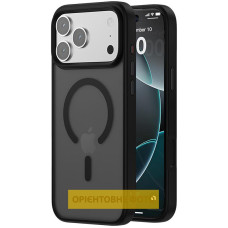TPU+PC чохол Metal Buttons with MagSafe Colorful для Apple iPhone 17 (6.3) - Чорний / Black