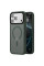 TPU+PC чохол Metal Buttons with MagSafe Colorful для Apple iPhone 17 Pro (6.3) - Зелений / Dark Green - фото