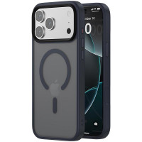 TPU+PC чехол Metal Buttons with MagSafe Colorful для Apple iPhone 17 Pro (6.3) - Синий / Navy Blue