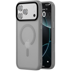 TPU+PC чехол Metal Buttons with MagSafe Colorful для Apple iPhone 17 Pro Max (6.9) - Серый / Grey