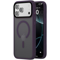 TPU+PC чохол Metal Buttons with MagSafe Colorful для Apple iPhone 17 Pro Max (6.9) - Темно-фіолетовий / Dark Purple