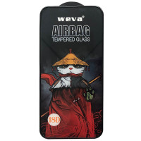 Защитное 2.5D стекло Weva AirBag (тех.пак) для Apple iPhone 13 / 13 Pro / 14 / 16e (6.1) - Черный