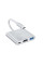 Перехідник HUB Hoco HB14 Type-C to USB3.0+HDMI+PD - Сталевий - фото