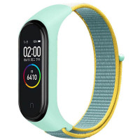 Ремешок Nylon New для Xiaomi Mi Band 3/4/5/6/7 - Beryl / Yellow
