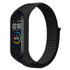 Ремінець Nylon New для Xiaomi Mi Band 3/4/5/6/7 - Black