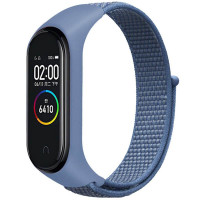 Ремешок Nylon New для Xiaomi Mi Band 3/4/5/6/7 - Blue