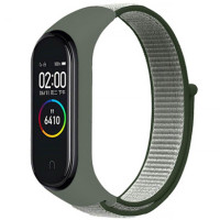 Ремешок Nylon New для Xiaomi Mi Band 3/4/5/6/7 - Dark Olive / Green
