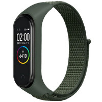 Ремешок Nylon New для Xiaomi Mi Band 3/4/5/6/7 - Green