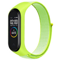 Ремешок Nylon New для Xiaomi Mi Band 3/4/5/6/7 - Light Green